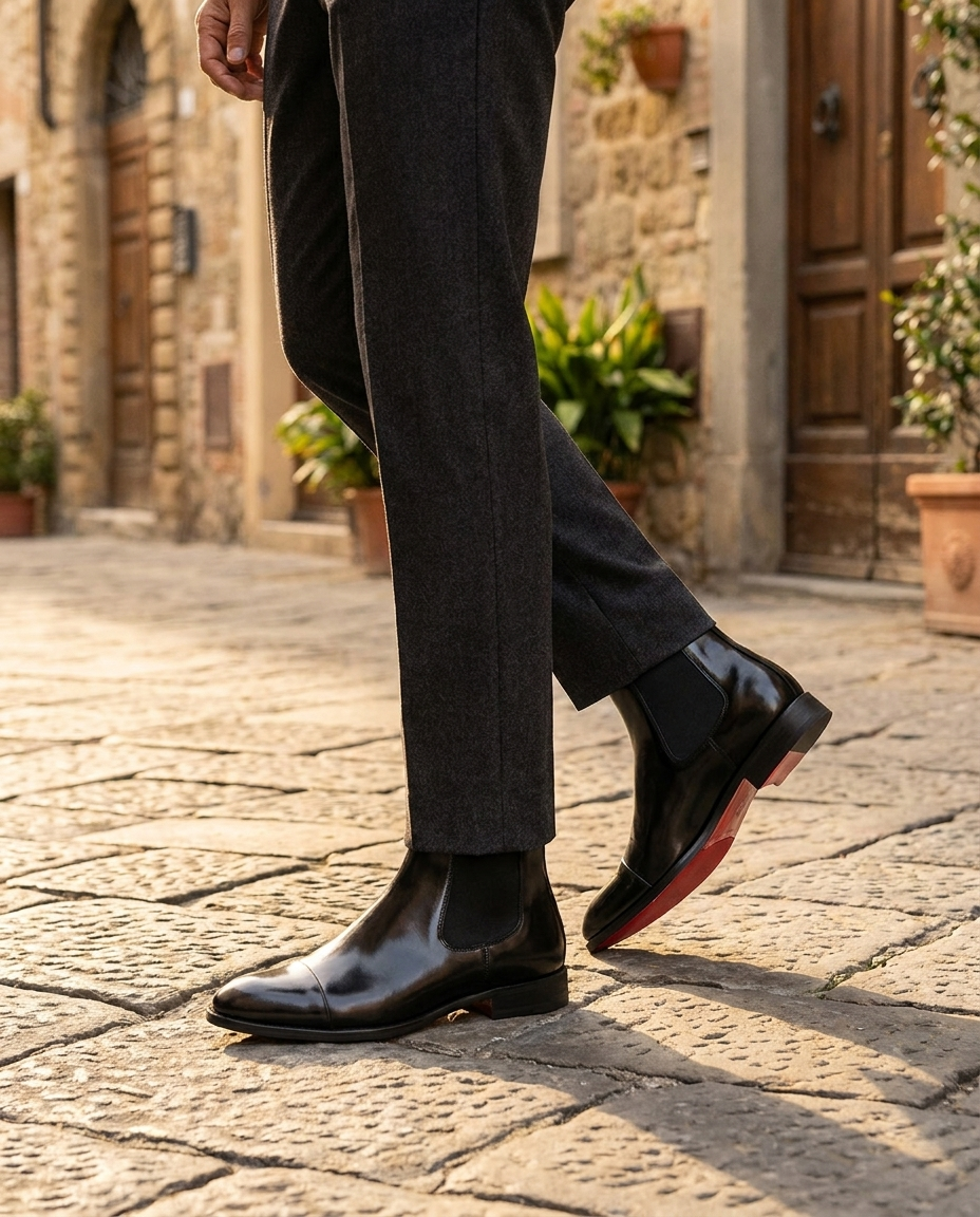 Daniel | Men's Elegant Leather Slip On Boots