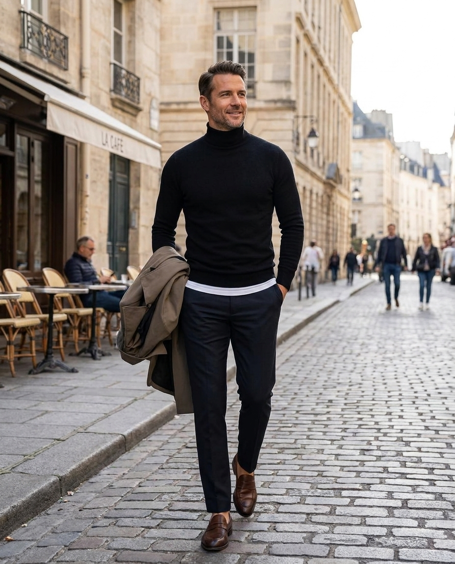Aaron | Men's Spring Classic Slim Fit Turtleneck Sweater