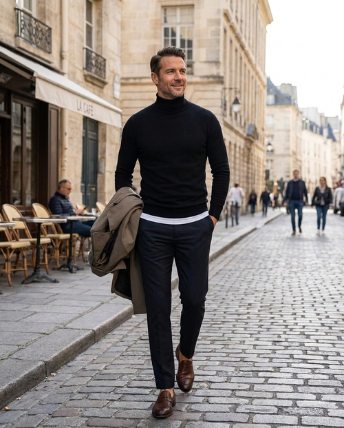 Aaron | Men's Spring Classic Slim Fit Turtleneck Sweater