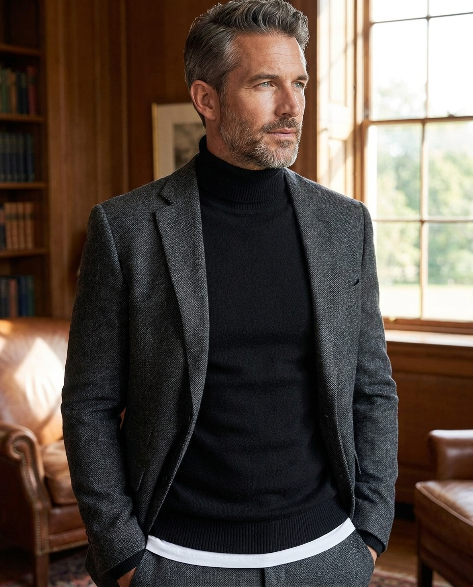 Aaron | Men's Spring Classic Slim Fit Turtleneck Sweater