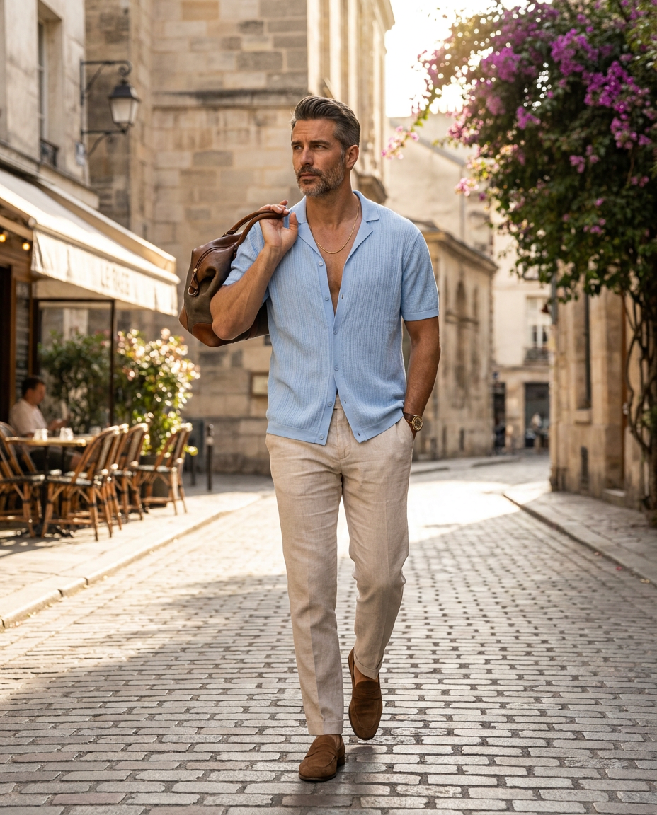 Brandon | Men Casual Short Sleeve Button Shirt