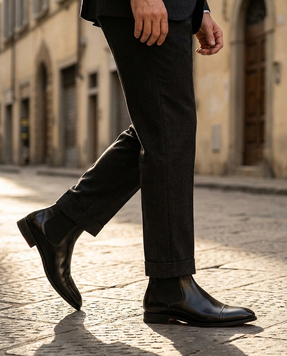 Daniel | Men's Elegant Leather Slip On Boots