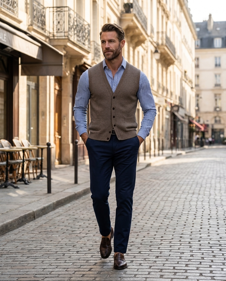 Drew | Men's Spring Buttoned Knit Vest
