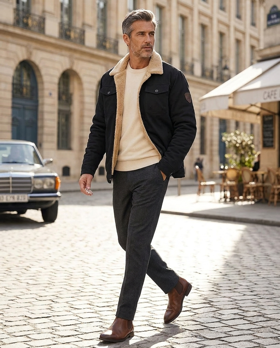 Oliver | Men's Warm Sherpa-Lined Winter Jacket