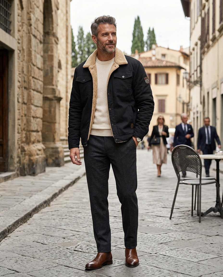 Oliver | Men's Warm Sherpa-Lined Winter Jacket