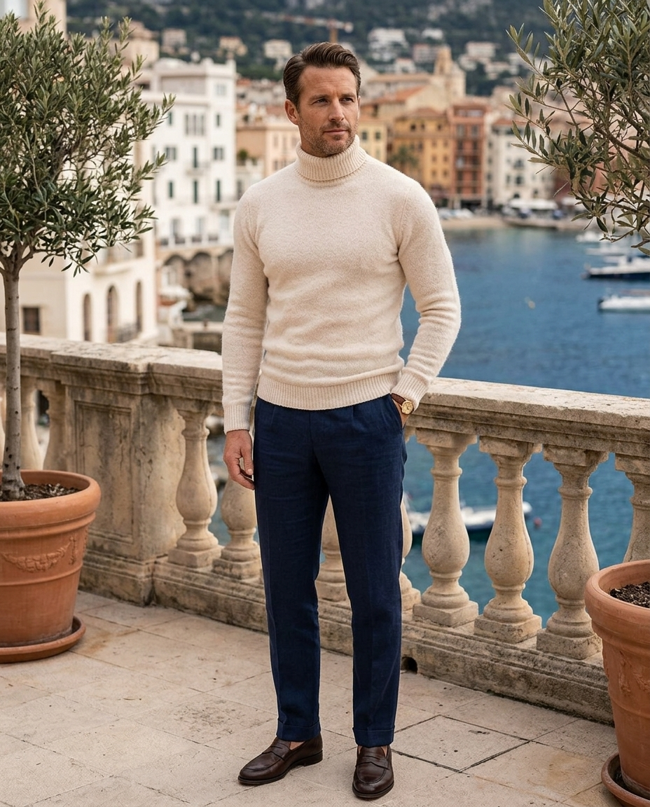Aaron | Men's Spring Classic Slim Fit Turtleneck Sweater