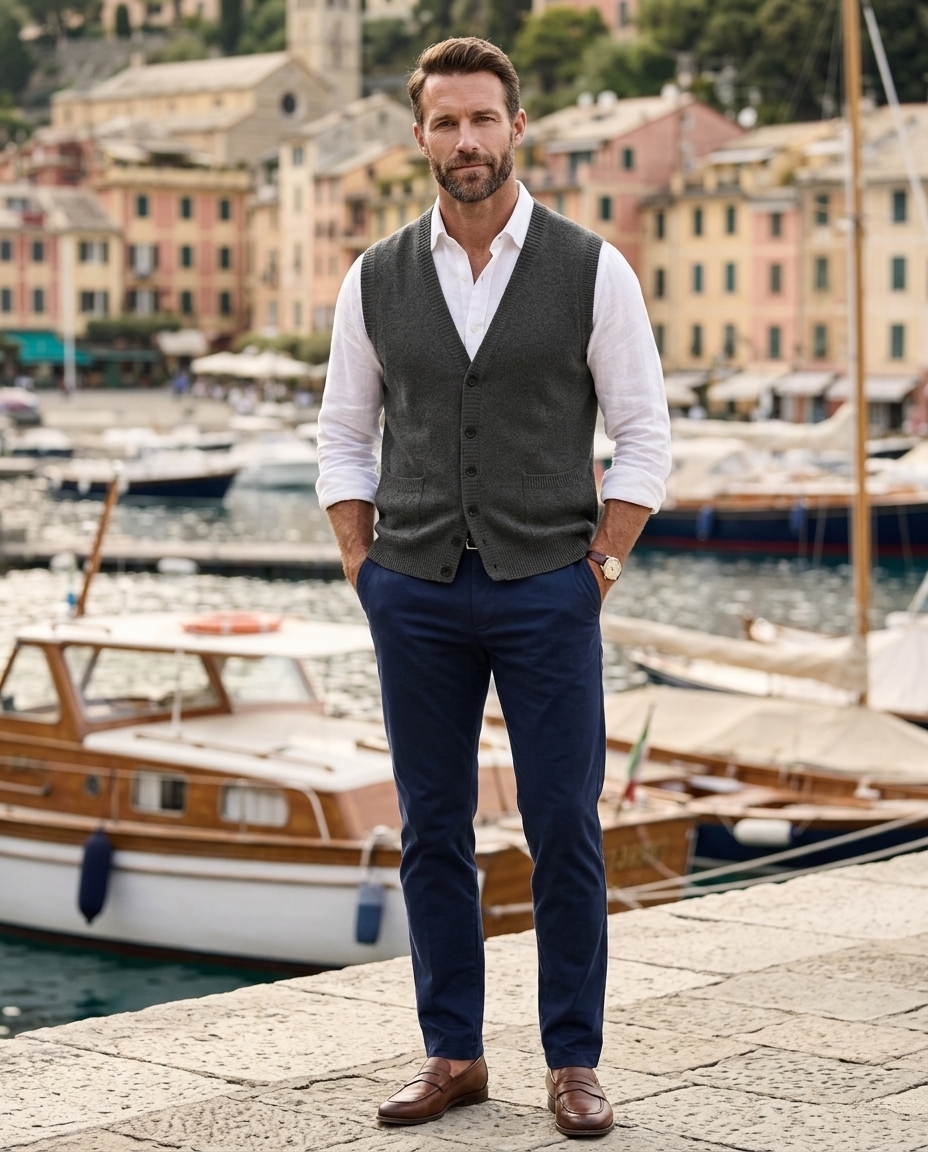 Drew | Men's Spring Buttoned Knit Vest