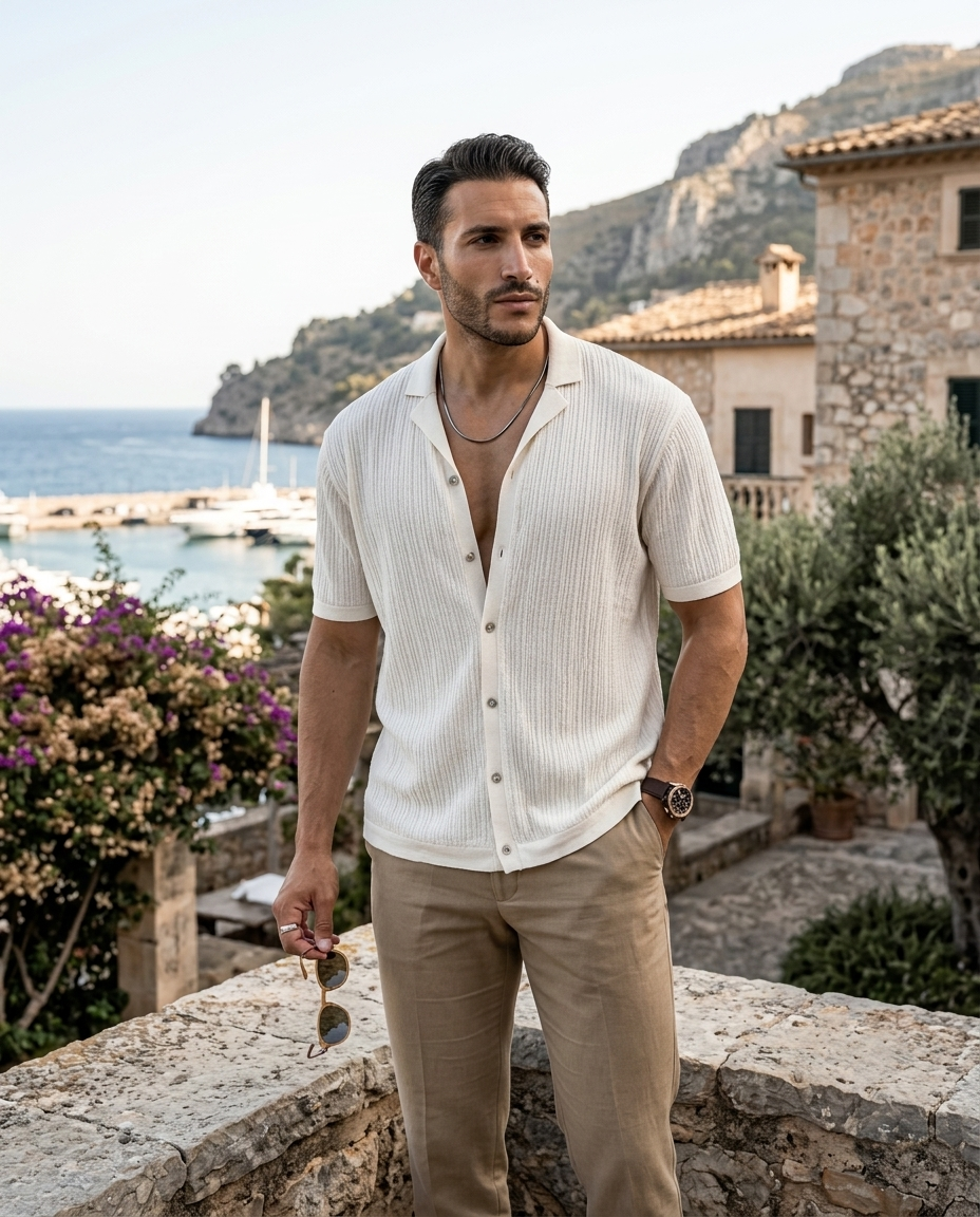 Brandon | Men Casual Short Sleeve Button Shirt
