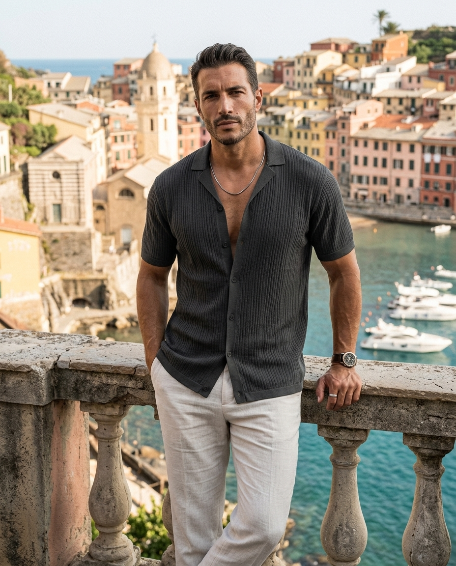 Brandon | Men Casual Short Sleeve Button Shirt