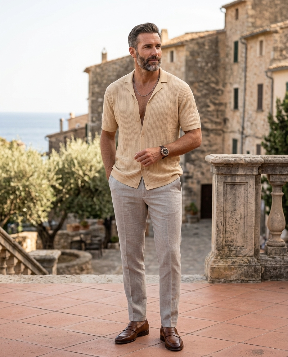 Brandon | Men Casual Short Sleeve Button Shirt