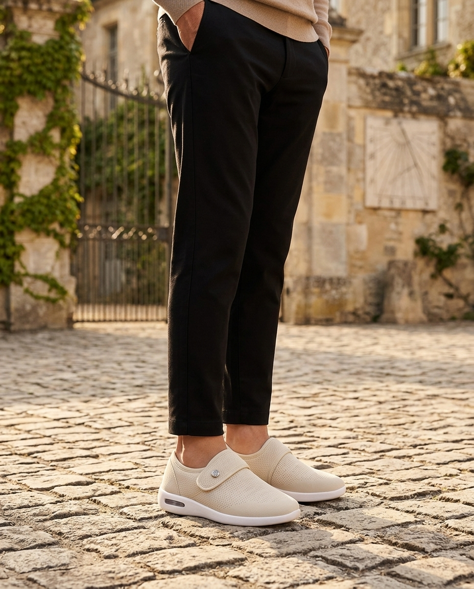 Vincent Men's Touch-Strap Slip On Loafers in Light Brown