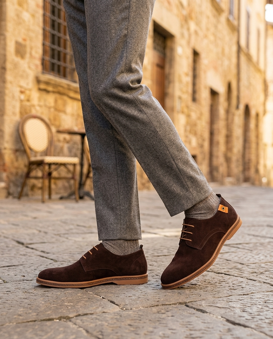 Ulysses | Men's Suede Lace-Up Derby Shoes