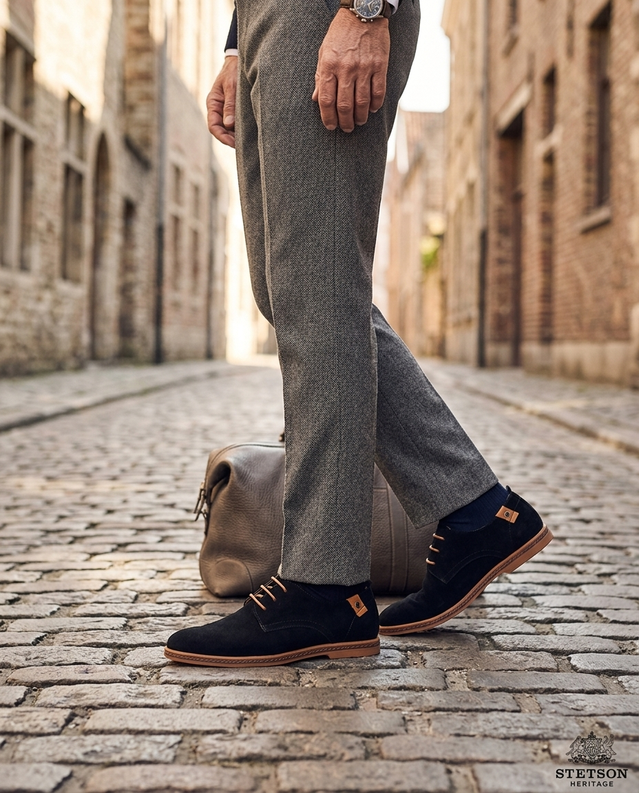 Ulysses | Men's Suede Lace-Up Derby Shoes