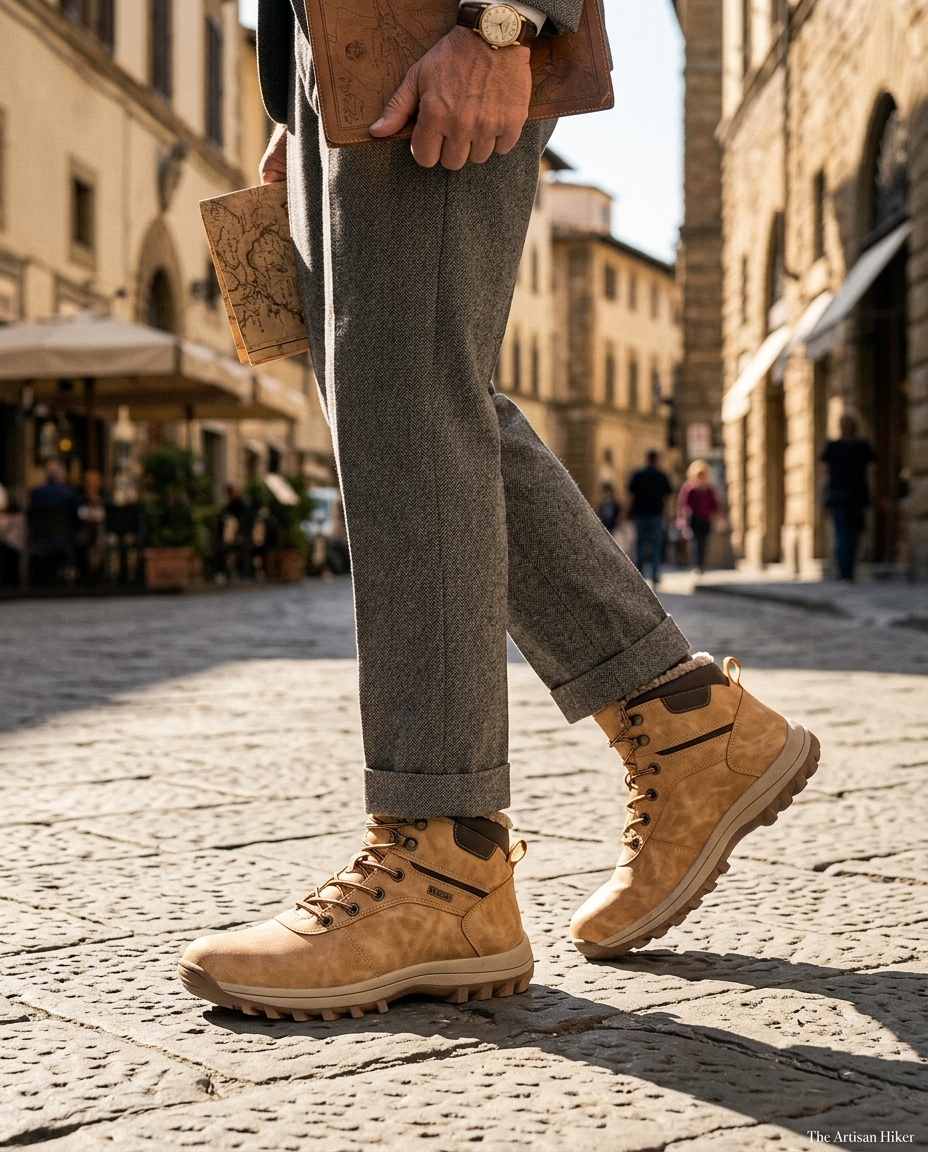 Wesley | Men's Fleece-Lined Lace-Up Walking Boots