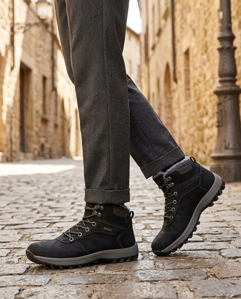 Wesley | Men's Fleece-Lined Lace-Up Walking Boots