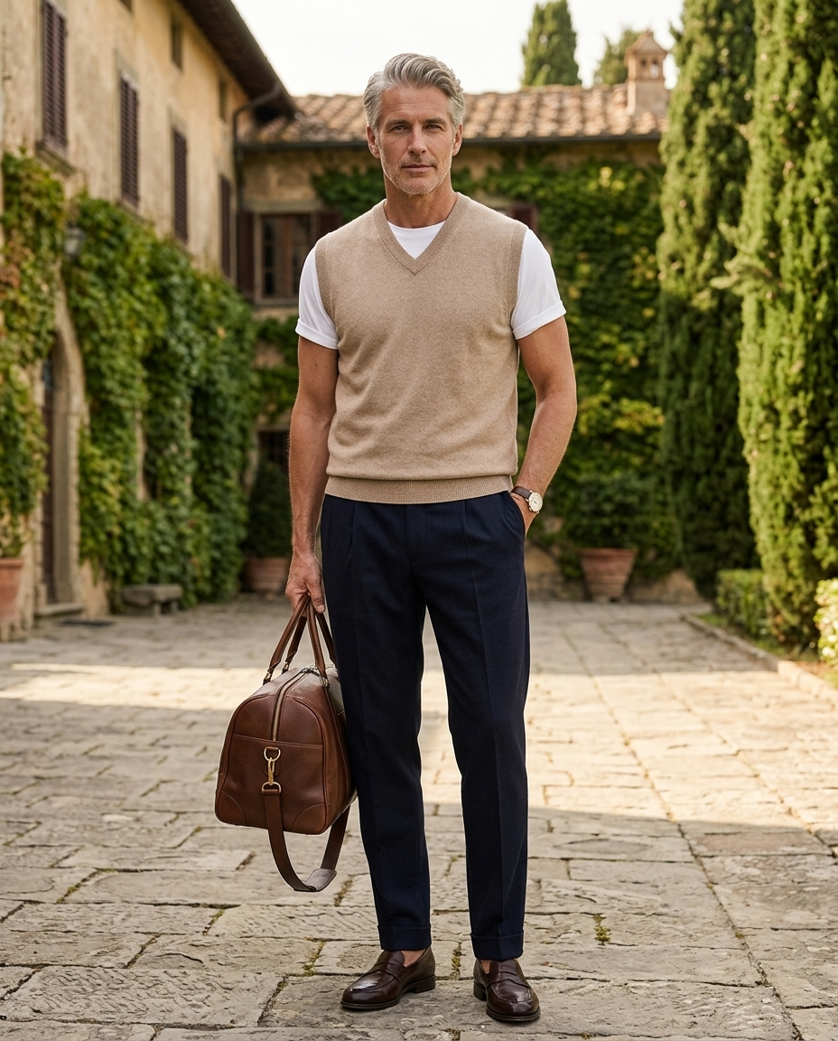 Warwick | Men's V-Neck Soft Knit Gilet
