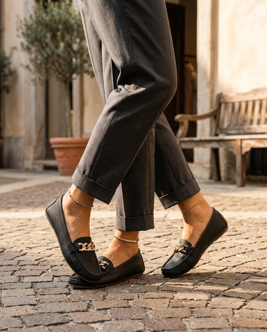 Marguerite | Women's Slip-On Chain Loafers