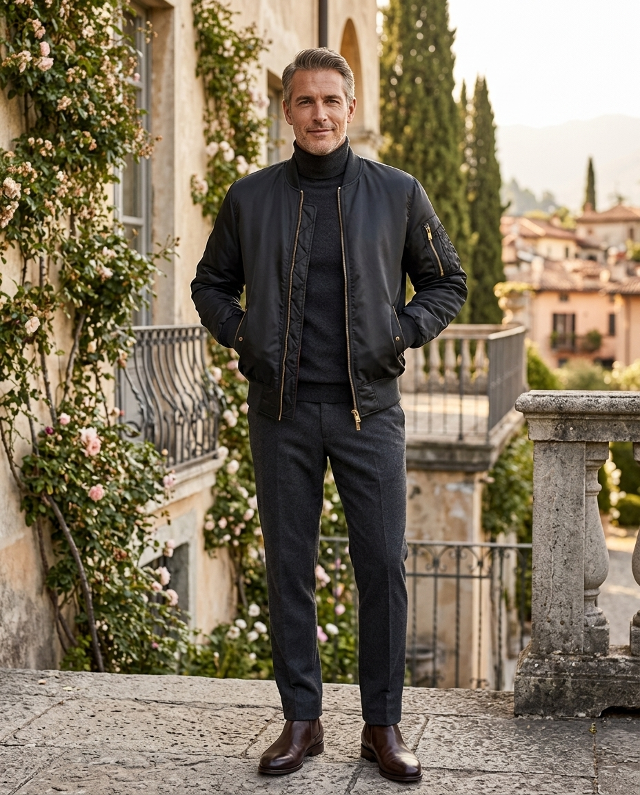 Reginald | Men's Quilted-Lined Bomber Jacket