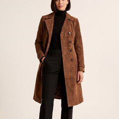 Marisa | Women's Longline Double-Breasted Tailored Trench Coat