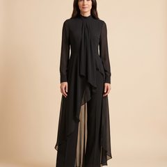 Juliette | Women's Chiffon Overlay Tunic and Wide-Leg Trouser Set