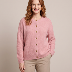 Noemi | Women's Button-Front Crew Neck Cardigan