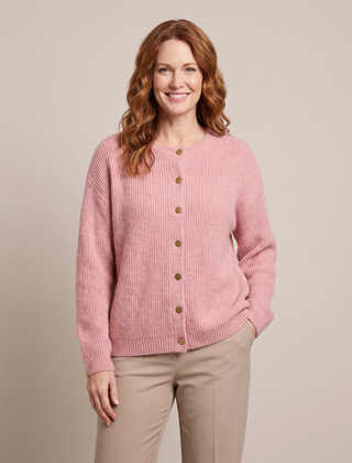 Noemi | Women's Button-Front Crew Neck Cardigan