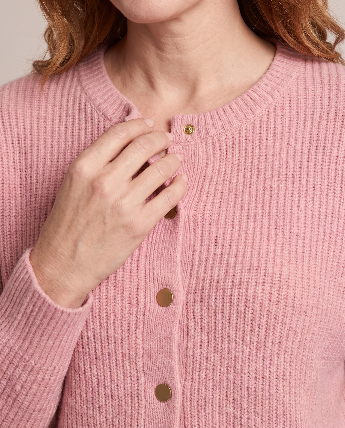 Noemi | Women's Button-Front Crew Neck Cardigan