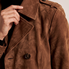 Marisa | Women's Longline Double-Breasted Tailored Trench Coat