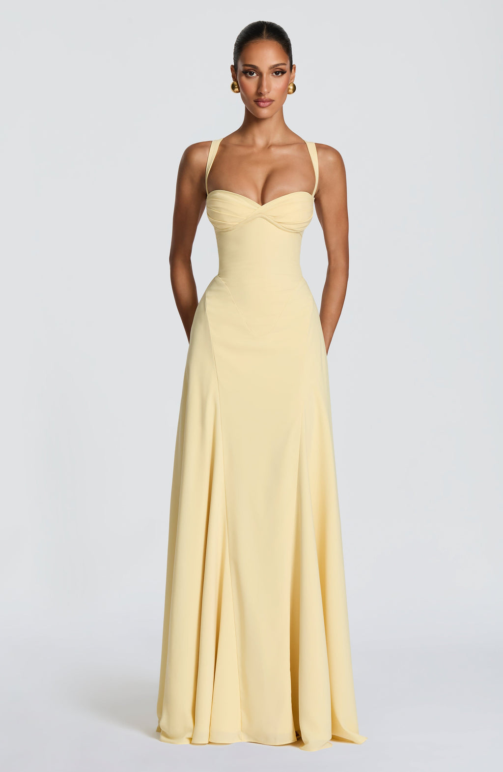 Loretta | Women's Sweetheart Neck Maxi Wedding Guest Dress