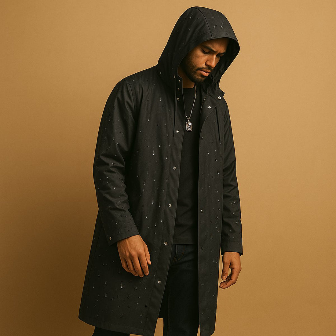 Elara | Women's Waterproof Hooded Long Rain Jacket