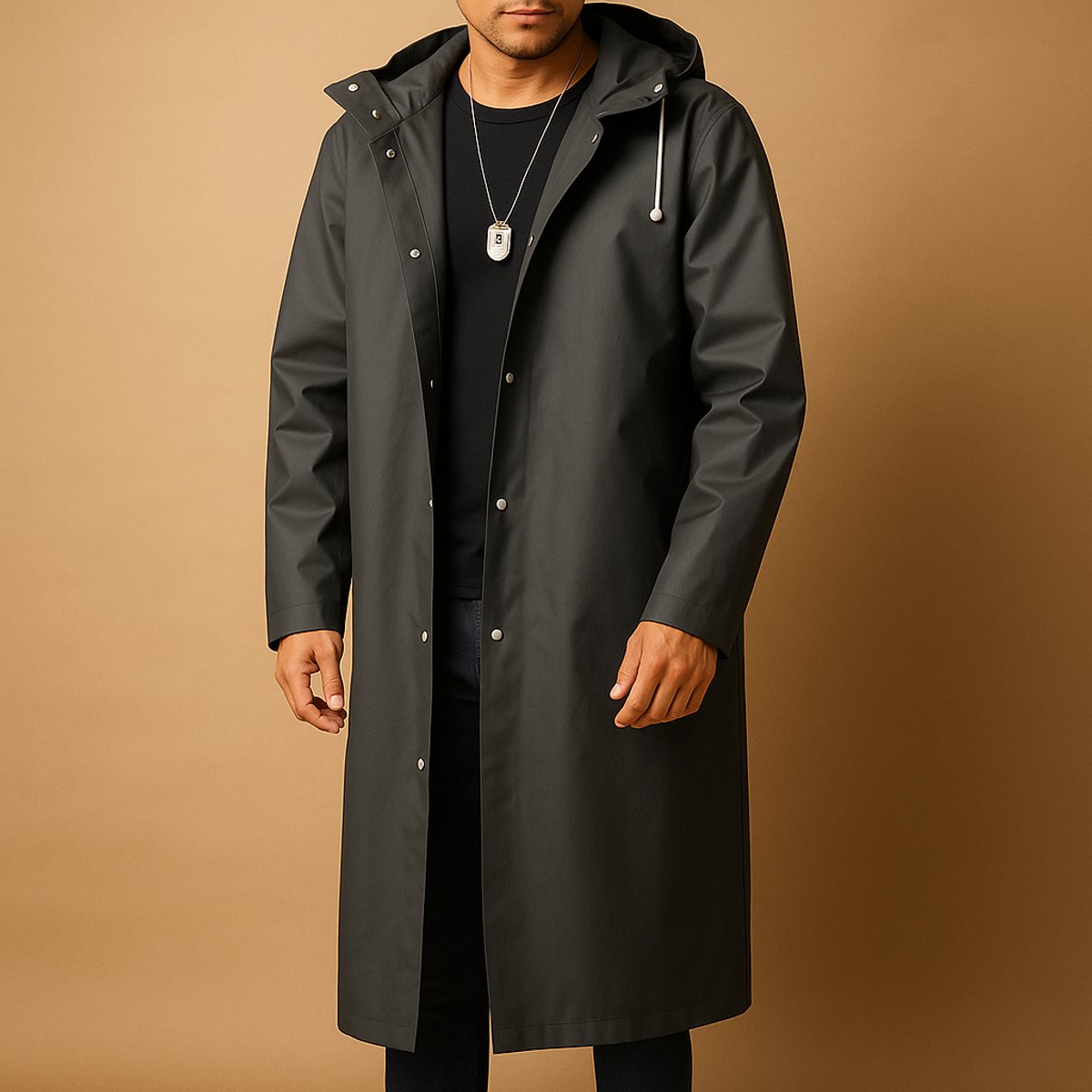 Elara | Women's Waterproof Hooded Long Rain Jacket