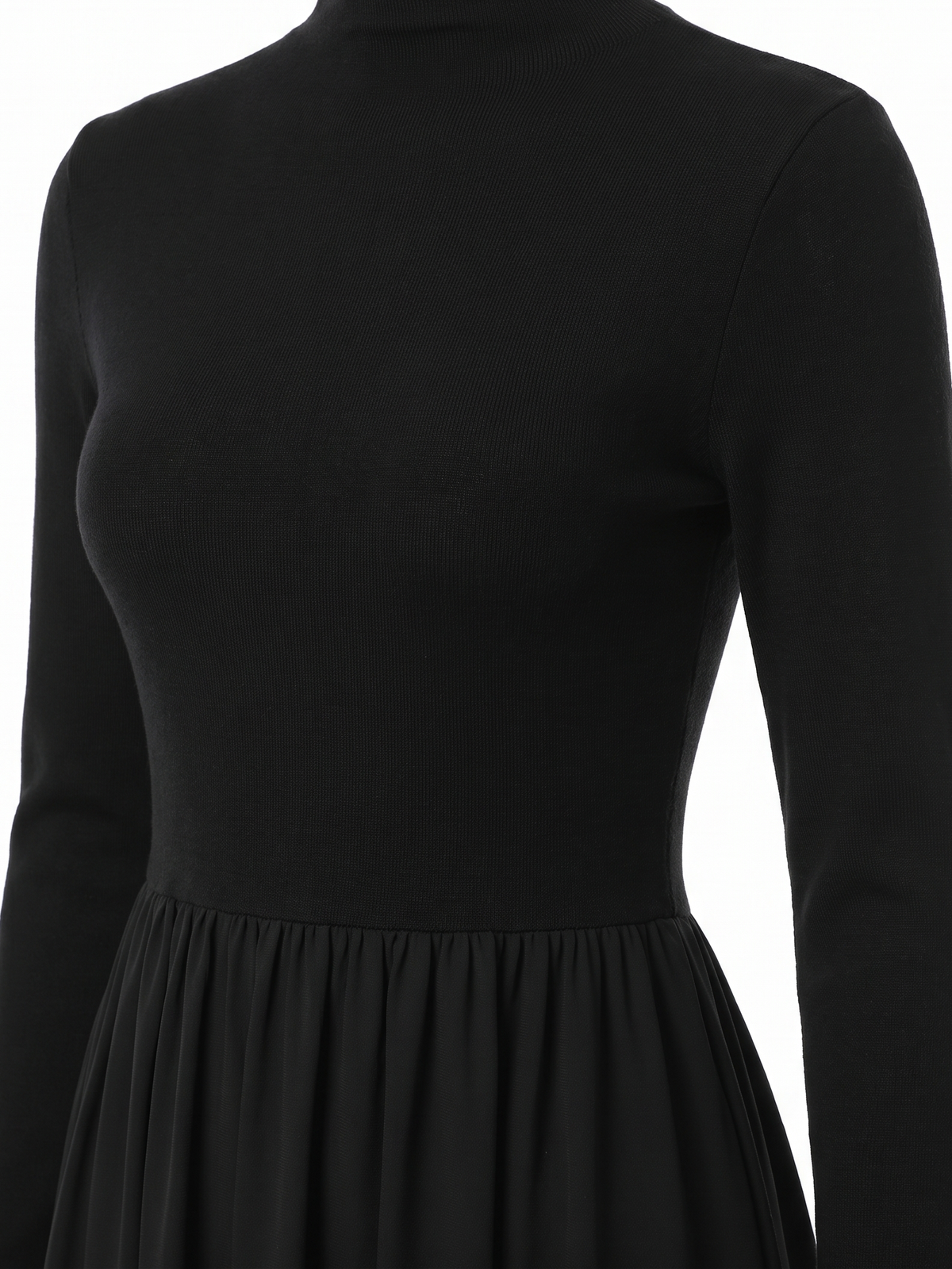 Patricia | Women's Turtleneck Fit-and-Flare Maxi Dress detail