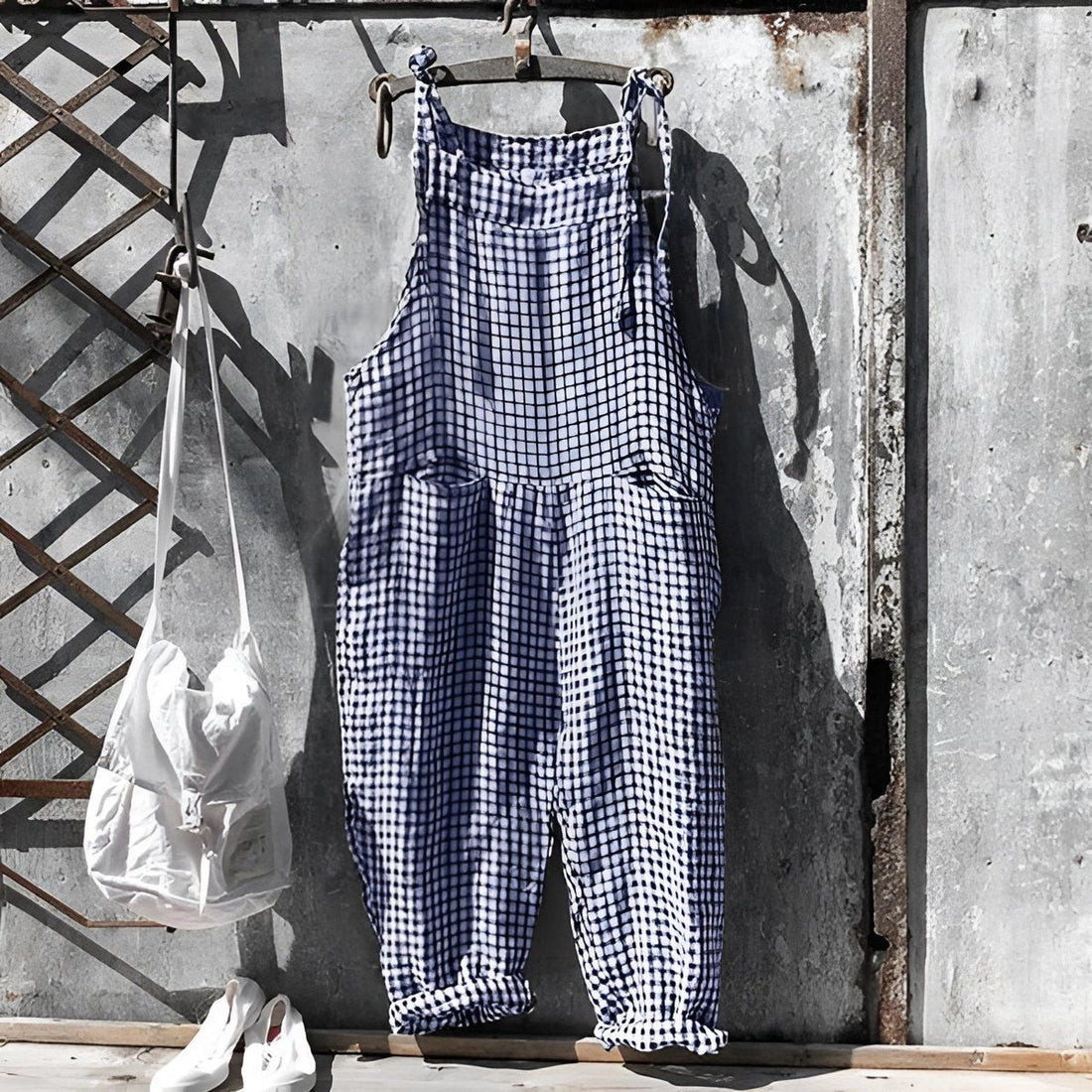 Rosie | Women's Vintage Striped Loose-Fit Dungaree Overall
