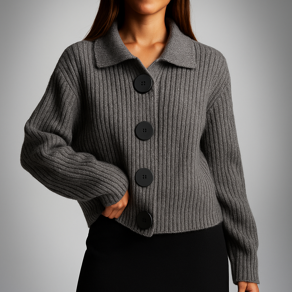 Penelope | Women's Oversized Button-Front Ribbed Cardigan