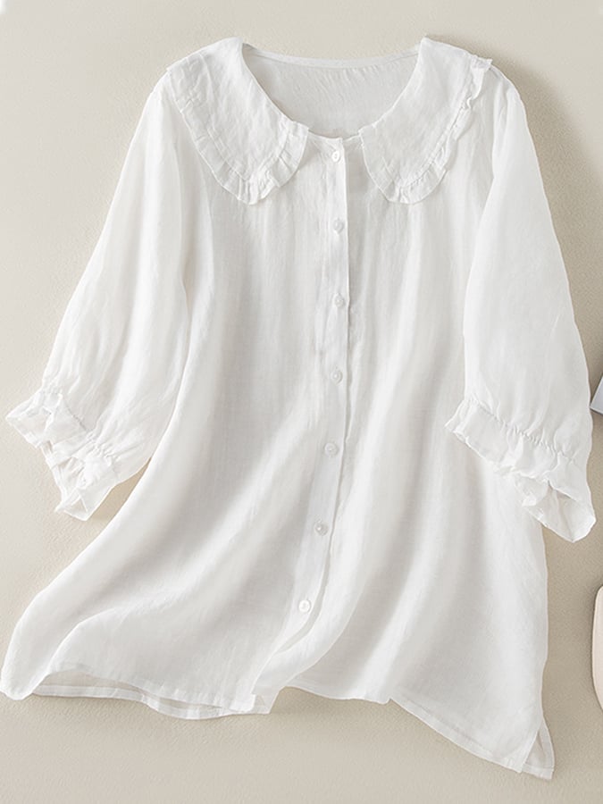 Winifred | Women's Peter Pan Collar Button Front Blouse