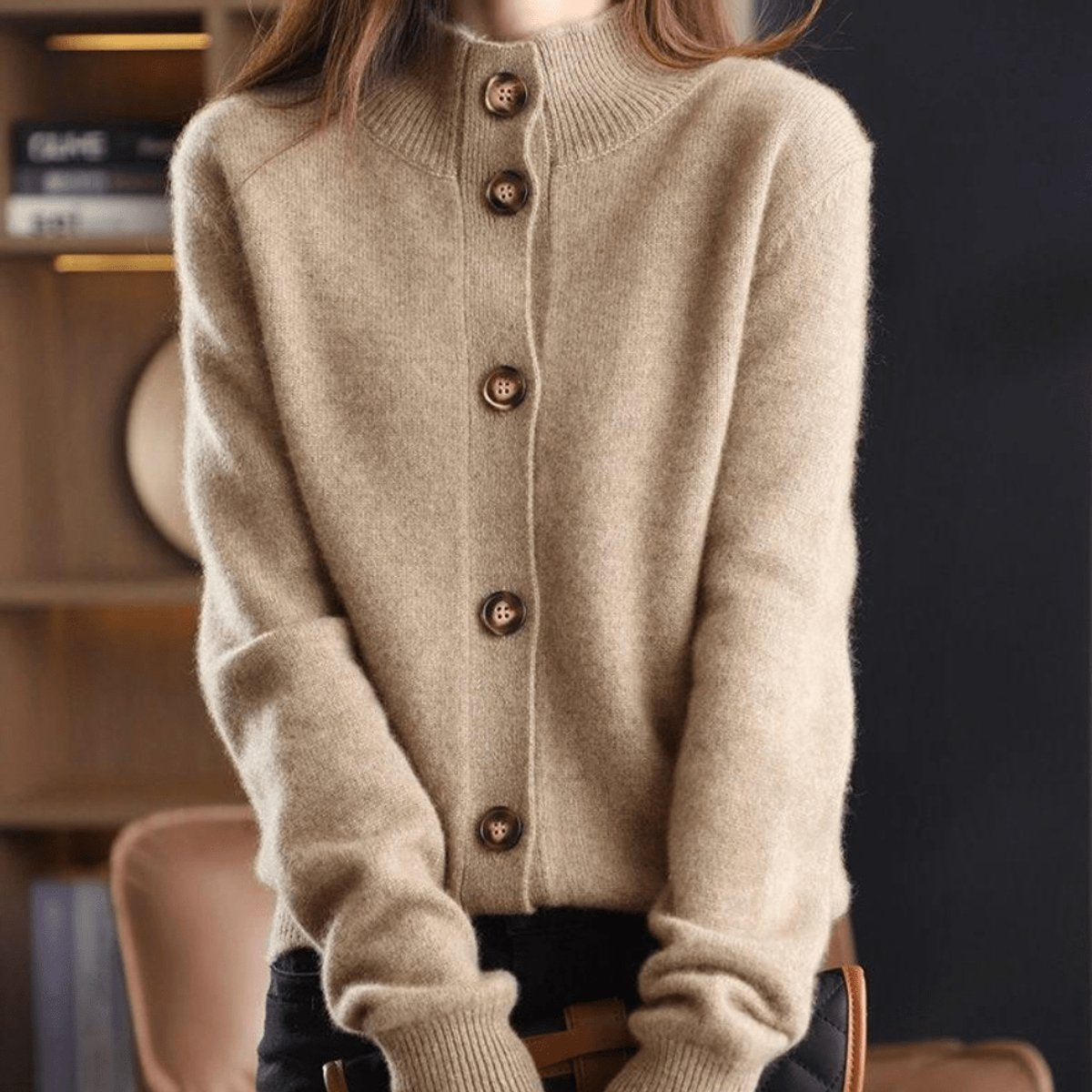 Grace | Women's Cashmere Knit Button-Up Cardigan