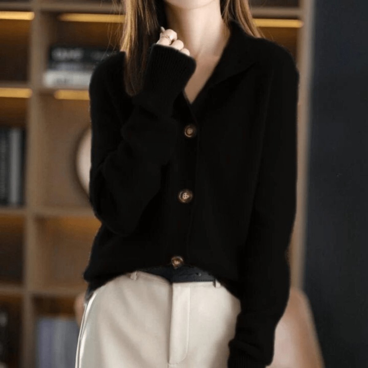 Grace | Women's Cashmere Knit Button-Up Cardigan