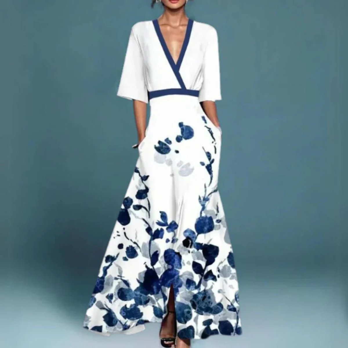 Sienna | Women's Floral Embroidered Maxi Formal Dress