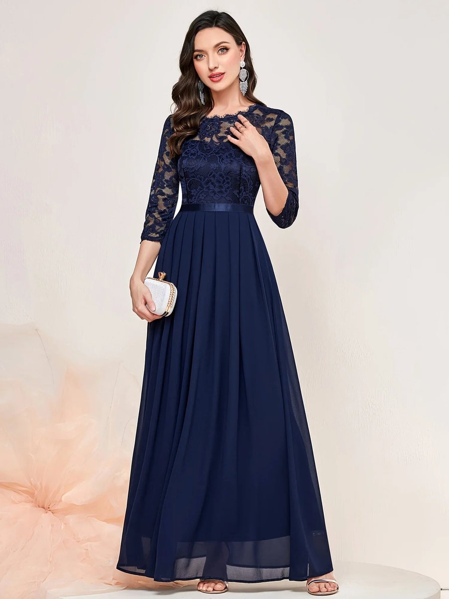 Constance | Women's Lace Bodice Maxi Formal Dress