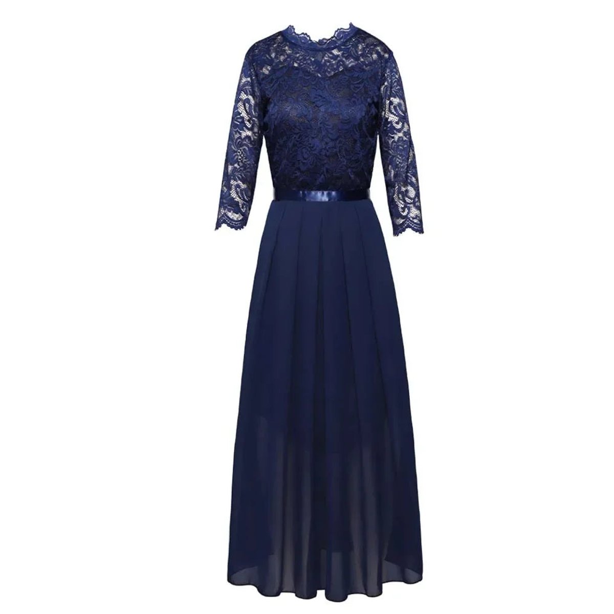 Ella | Women's Lace Bodice Maxi Formal Dress