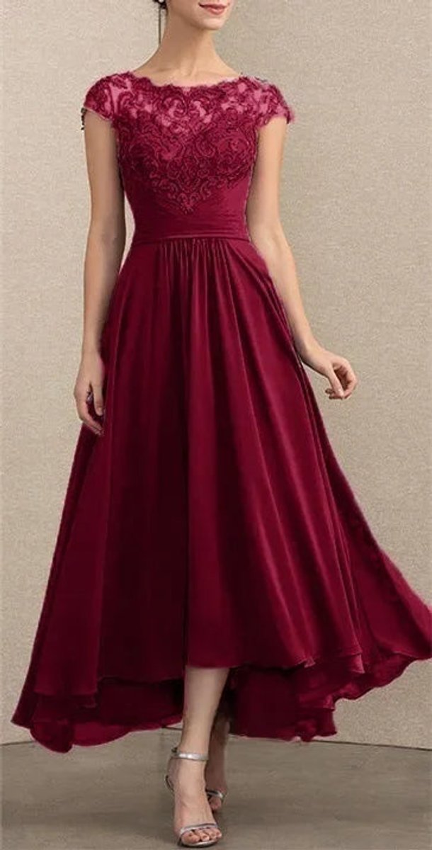 Esther | Women's Lace Chiffon A-Line Formal Evening Gown