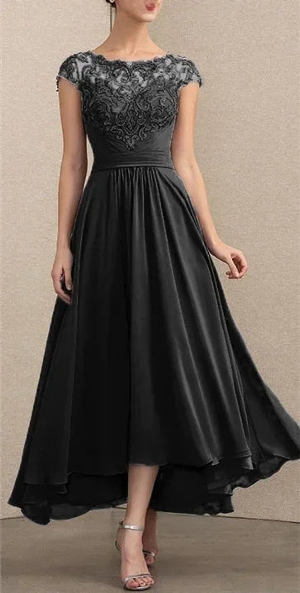 Amelia | Women's Lace Chiffon A-Line Formal Evening Gown