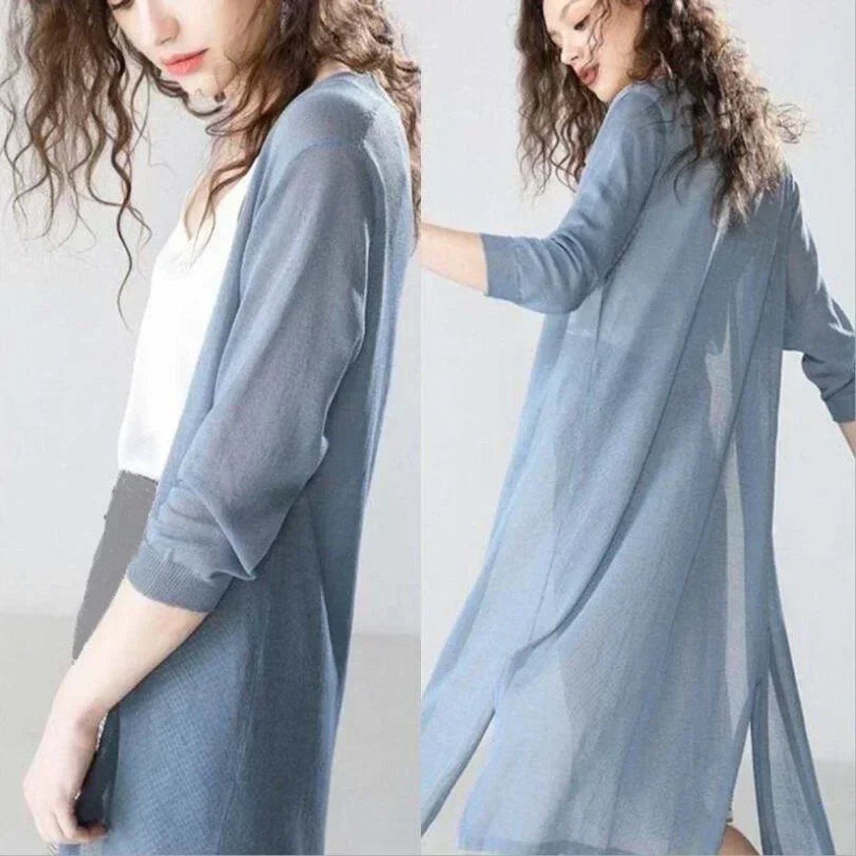 Sophie | Women's Lightweight Long Open-Front Knit Cardigan
