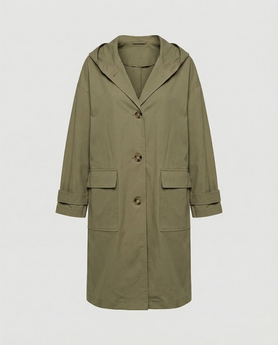 Amelia | Women's Long Waterproof Hooded Trench Coat
