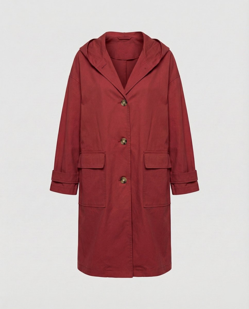 Amelia | Women's Long Waterproof Hooded Trench Coat
