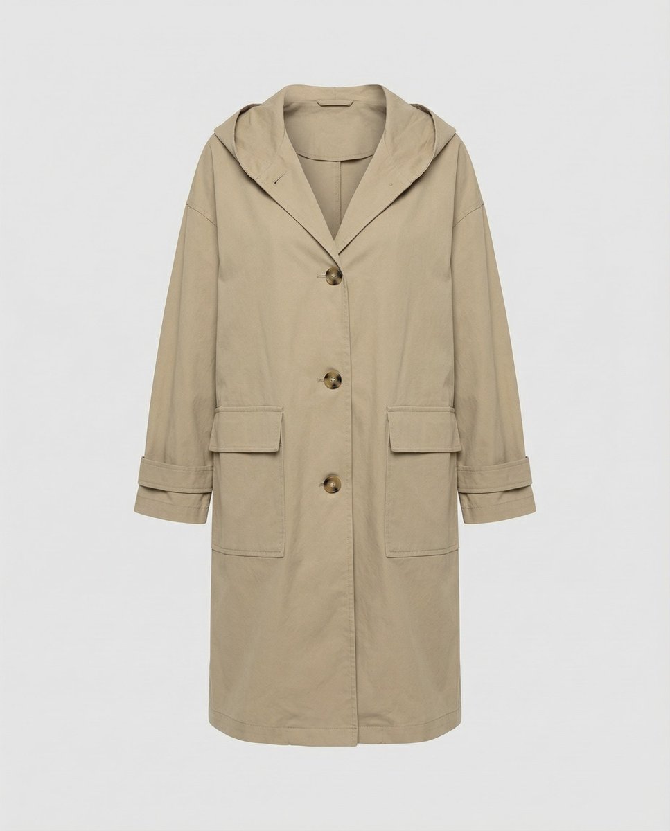 Amelia | Women's Long Waterproof Hooded Trench Coat