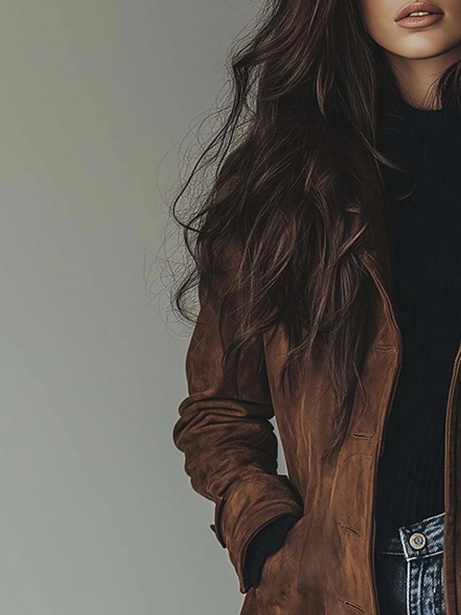 Scarlett | Women's Longline Double-Breasted Tailored Trench Coat