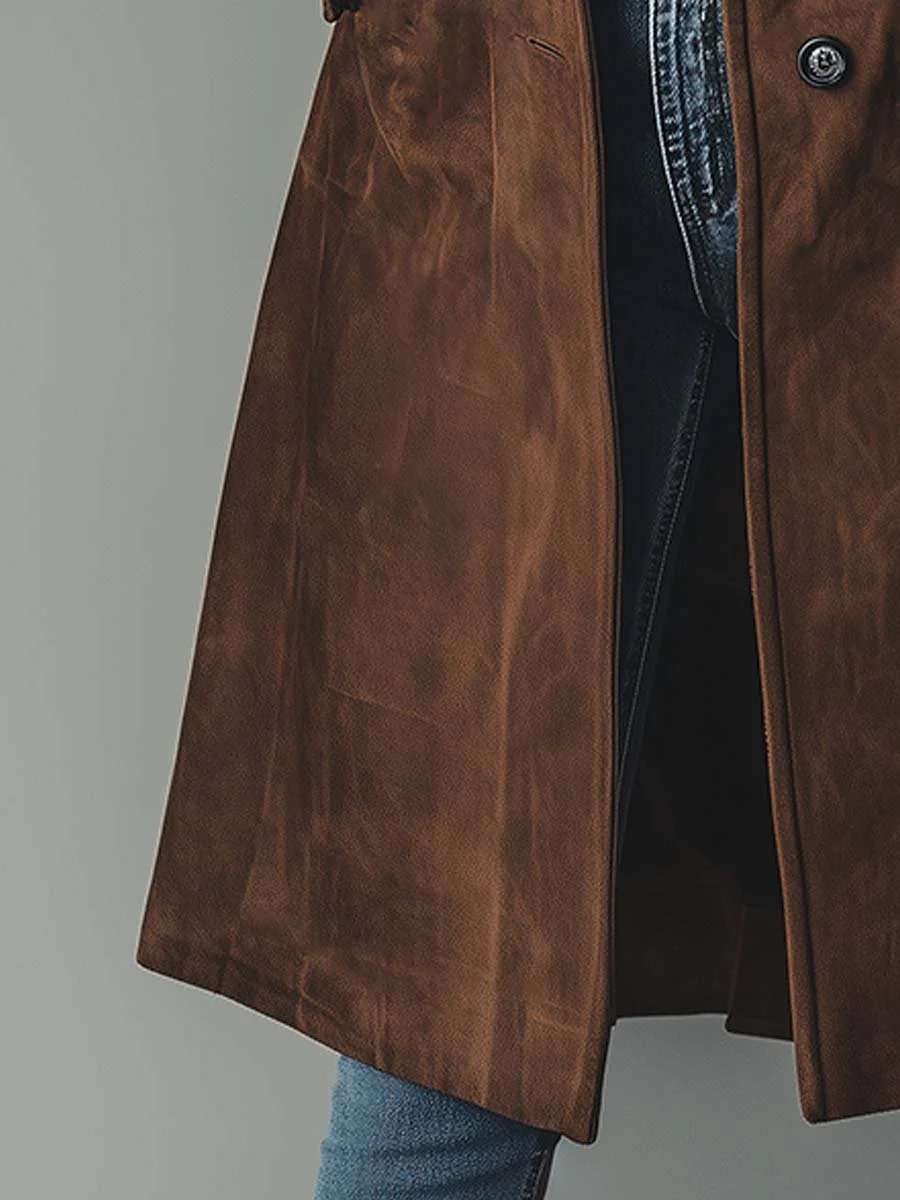 Scarlett | Women's Longline Double-Breasted Tailored Trench Coat