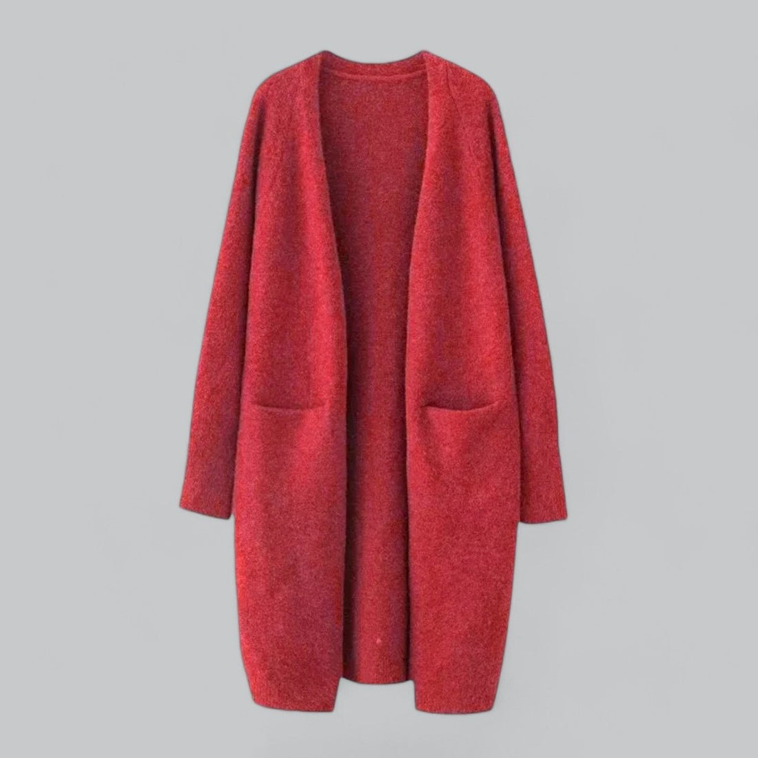 Amelia | Women's Longline Open-Front Knit Cashmere Cardigan