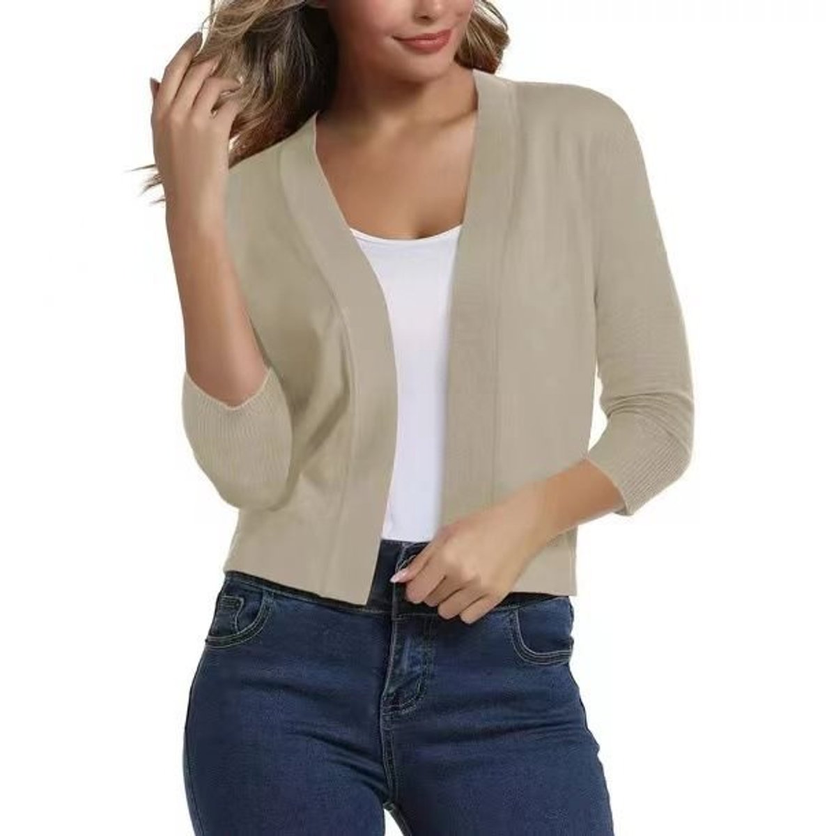 Emily | Women's Open-Front Cropped Cardigan